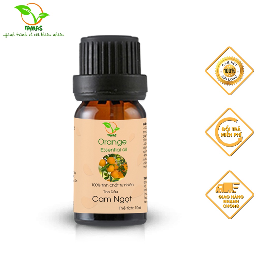 Ảnh Tinh dầu Cam Ngọt nguyên chất TAMAS, tinh dầu thơm phòng, khử mùi, thanh lọc không khí, giảm căng thẳng mệt mỏi 1