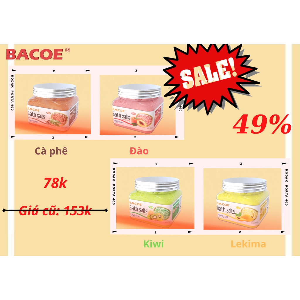 [Mới] Muối Tắm Tẩy Tế Bào Chết Cơ Thể Giảm Mụn Lưng BACOE 600g