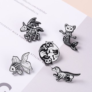 Ghim Cài Áo Hợp Kim Hình Kỳ Lân / Bộ Xương / Nàng Tiên