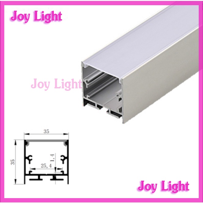 Thanh nhôm đèn LED U35-35, lắp nổi, thả treo trang trí khu làm việc ...