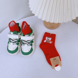 Combo 5 Đôi Tất Giáng Sinh Noel Chất Liệu Len Co Giãn Tốt Cho Bé Trai Bé Gái 2-12 Tuổi