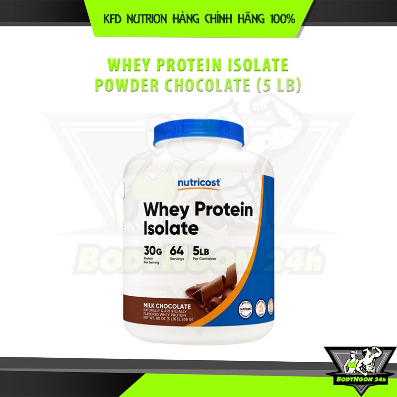 Nutricost Whey Protein Isolate 5lbs ChÍnh HÃng Bổ Sung Protein Chất Lượng Cao Giúp Xây Dựng Cơ 6708