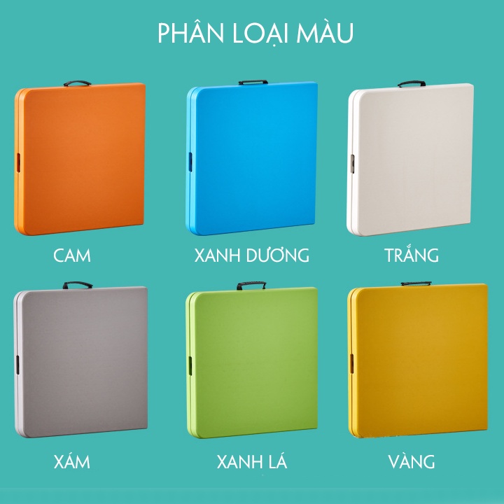 Bàn gấp ngoài trời đa năng thông minh nhập khẩu khung thép cacbon cao cấp, tuỳ chỉnh chiều cao kích thước 120*60*74cm