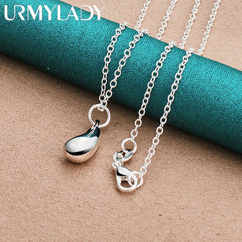 URMYLADY Bạc 925 Cưới Nữ Cổ Điển Cao Cấp Thả Vòng Tay Bông Tai Vòng Cổ Nhẫn Bộ Trang Sức Thời Trang