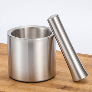Bộ cối chày inox 304 thép không gỉ- hàng cao cấp không vết hàn