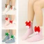 OXXGGKAO Nữ Giáng Sinh Mùa Đông Ấm Áp Tất Ngủ Vớ Với Nơ Pompom Dễ Thương