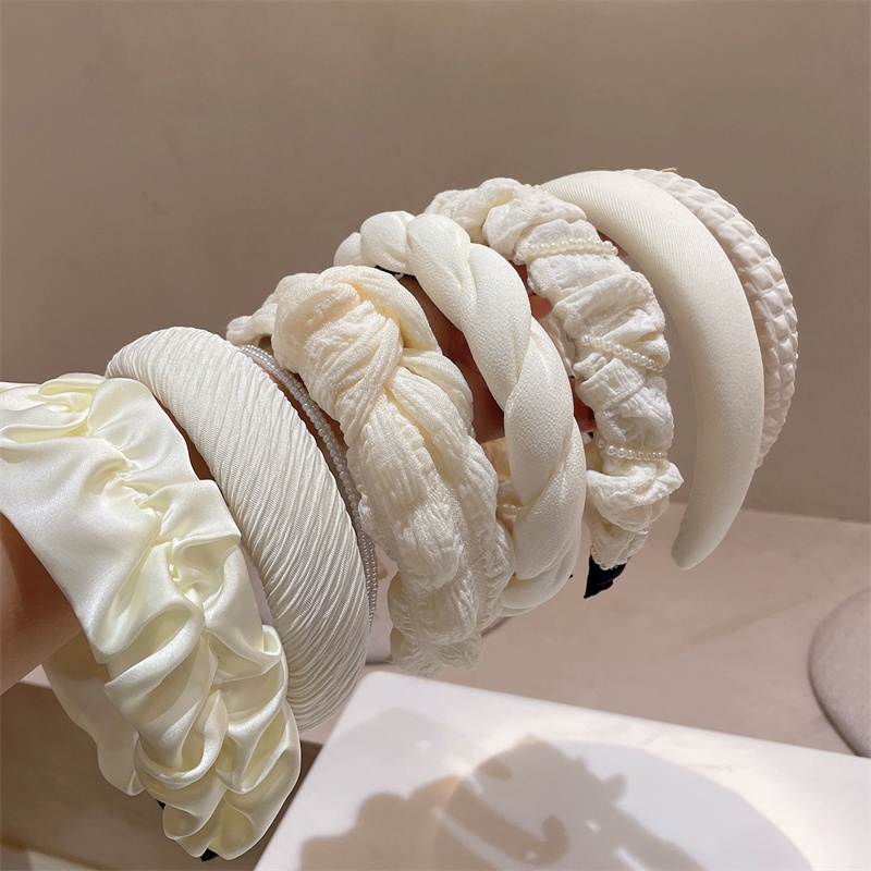 【Bờm Tóc】Băng đô Cài Tóc Rửa Mặt Đa Năng Màu Trắng Thời Trang Hàn Quốc Cho Nữ - Phụ Kiện Tóc