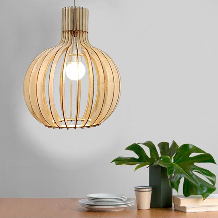 Đèn gỗ trang trí đèn thả trần  AKZ-DGC2-2, đèn gỗ trang trí - nhiều mẫu