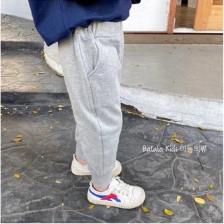 Quần jogger bé trai bé gái Batala kids, quần nỉ bông SỌC NGANG siêu ấm cho bé từ 10-28kg