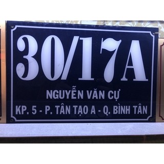 Bảng số nhà,bảng công ty mica kt 18x23 tặng kèm băng keo hai mặt