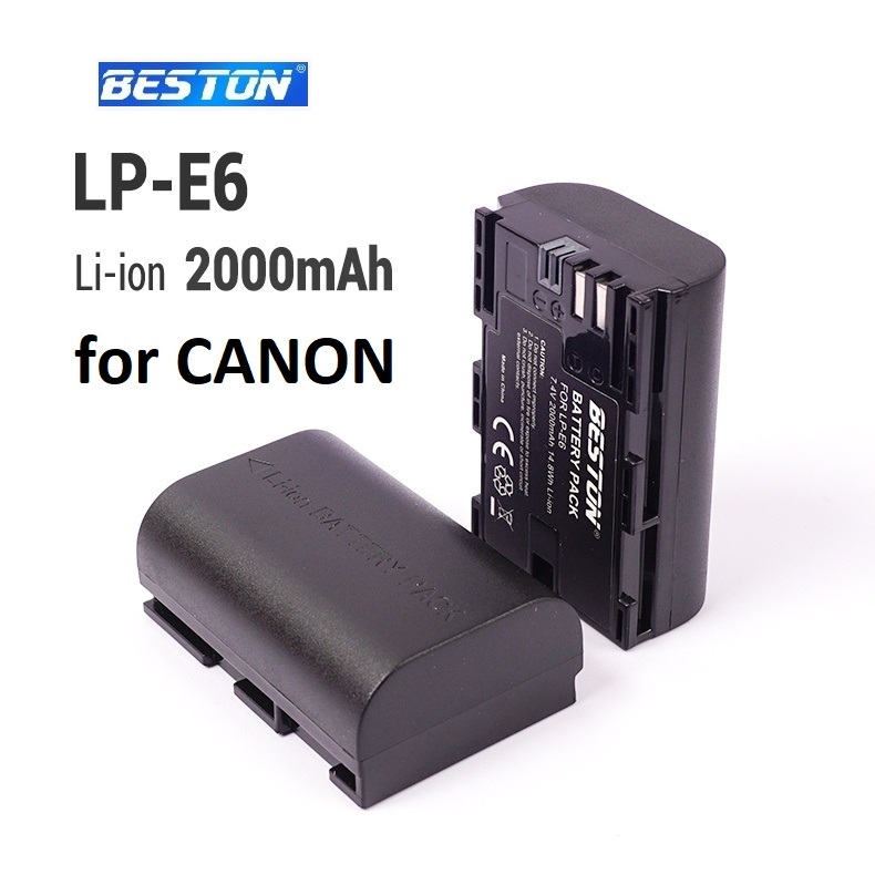 HN  Pin sạc LP-E6 2000mAh BESTON Dùng Cho Máy Ảnh Canon EOS 60D 70D 80D 90D 6D 7D 5D Mark IV 5DSR