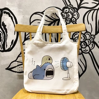 Túi tote, vải canvas 100% poli cao cấp, phong cách thời trang ulzzang, có khoá miệng xịn xò NÓNG QUÁ BẬT QUẠT