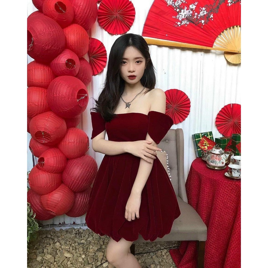 ĐẦM NHUNG BODY TÙNG BÍ NỮ, TÔN DÁNG, ĐI TIỆC | MEOINDAHOUSE
