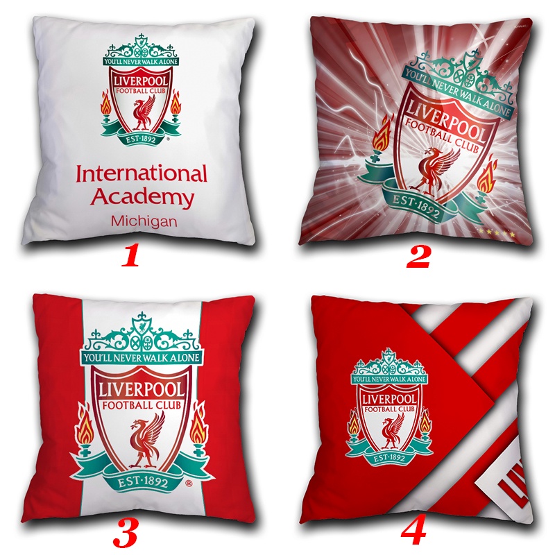 Vỏ Gối Polyester Một Mặt In Logo Câu Lạc Bộ Bóng Đá Liverpool Trang Trí Nhà Cửa / Xe Hơi (Không Kèm Lõi)