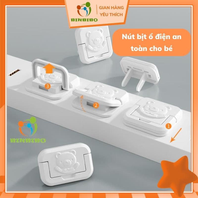 (10 cái) Nút bịt ổ điện an toàn chống giật chống cháy cho bé - Binbibo