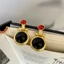 1 Đôi Bông Tai Hồng Ngọc Ruby Màu Đỏ Rượu Vang Phong Cách Baroque Sang Trọng