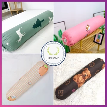 Vỏ gối ôm nhiều màu sắc nét và ruột gối ôm bông trắng LP Home - Gối ôm hơi - Đã hút chân không
