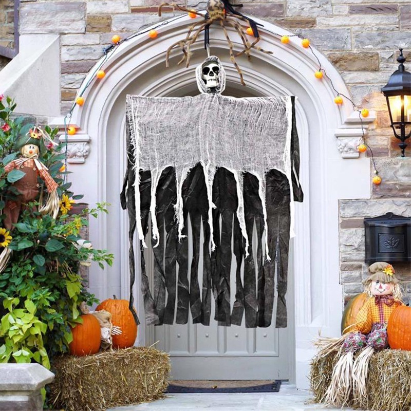 Ma halloween - mô hình con ma trang trí halloween - Ma cảm ứng đèn nhạc