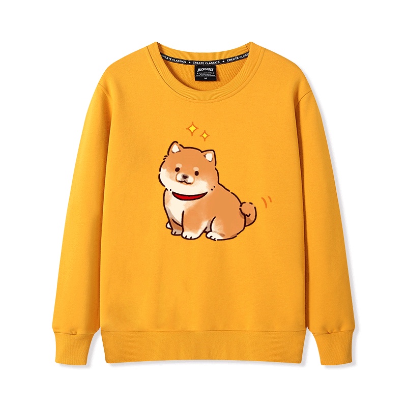 Áo Sweater Nữ HappyFamily In Hình Chú Chó Con Mập Ú Đáng Yêu Chất Cotton 100 Cao Cấp