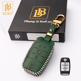 Bao Da Chìa Khóa Ô TÔ KIA Seltos, Sonet 21- 23 Caren 23 (4 nút bấm) Da bò thật hàng cao cấp bảo hành 2 năm nhiều màu sắc