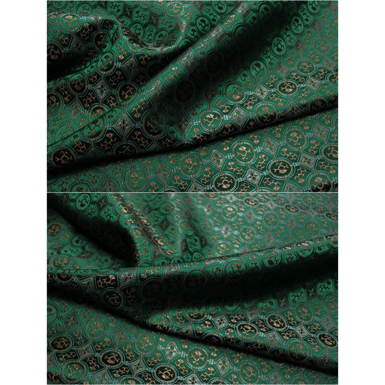 1 Mét Phong Cách Trung Quốc Jacquard Dệt Thổ Cẩm Vải Lụa Retro Sân Khấu Trang Trí Vải DIY Mông Cổ Áo TJ8758