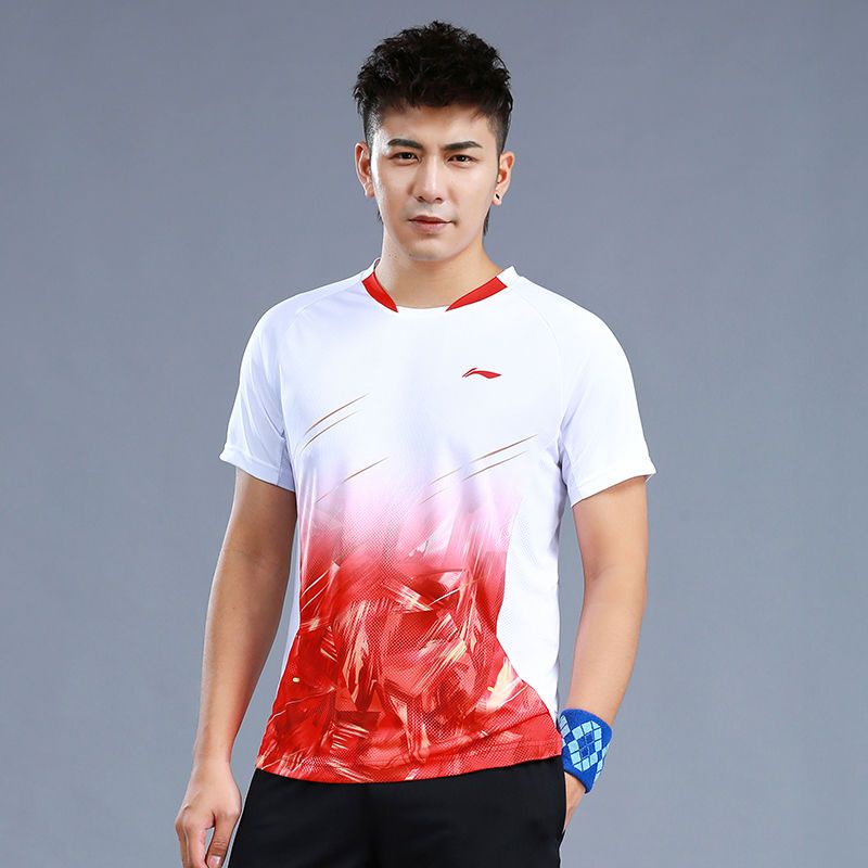 Li Ning Bộ Đồng Phục Thể Thao Cầu Lông Tay Ngắn Cổ Tròn Nhanh Khô Cho Nam Và Nữ