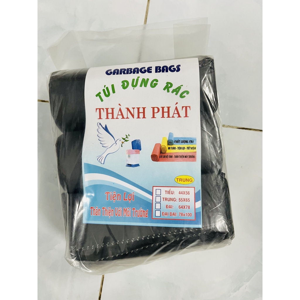 1KG túi đựng rác 3 cuộn có màu , đen có đủ size đại , trung , nhỏ ...