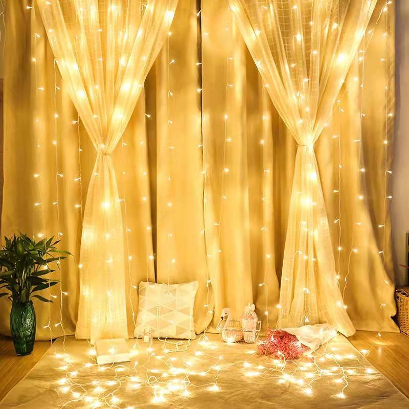 Đèn Led Dạng Rèm Thả Rủ 3X2m Dùng Để Trang Trí Phòng Ngủ, Phòng Khách ...