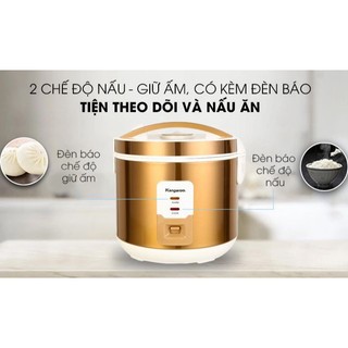 Nồi cơm nắp gài Kangaroo KG572 2.2 lít chính hãng trưng bày-2.2 lít, Số người ăn Trên 6 người