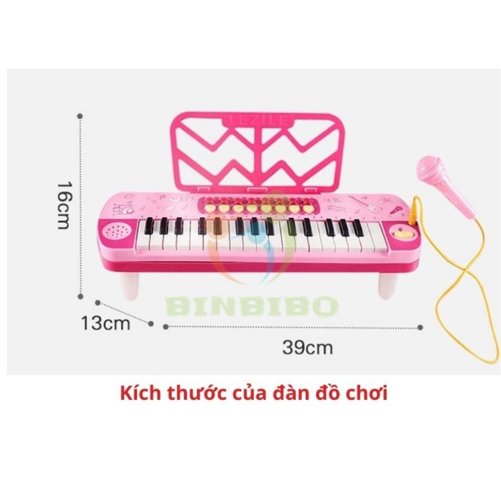 Đàn piano cho bé kèm mic đồ chơi có nhạc Có sẵn 3 pin AA tặng kèm - Binbibo