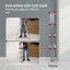 Thang ghế nhôm chữ A 3 - 4 bậc cao 0,8M- 1M gấp gọn nhập khẩu FUJIHOME, thang nhôm chữ A xếp gọn gia đình đa năng