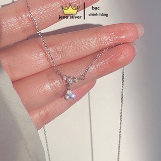 dây chuyền giọt nước , dây liền mặt sang chảnh , bạc cao cấp 925 - jena sliver