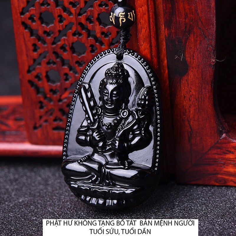 Dây chuyền vòng đeo cổ dây dù phật bản mệnh tuổi sửu tuổi dần -Phật Hư không tạng bồ tát