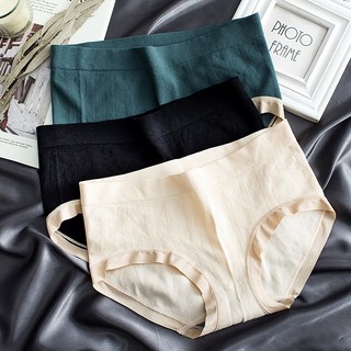 Quần Lót Cotton Màu Trơn Mềm Mại Thân Thiện Với Da Không Đường May Thoải Mái Cho Nữ