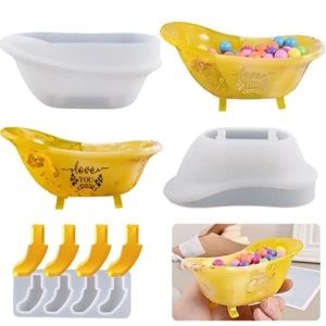 Mya Silicone Xà Phòng Món Ăn Khuôn Bồn Tắm Hình Hộp Xà Phòng Khuôn Nhựa Khay Xà Phòng Khuôn