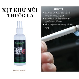 Xịt Khử Mùi Thuốc Lá Chuyên Biệt CAROLINE 450ml – Công Nghệ Zin-Lock Nano