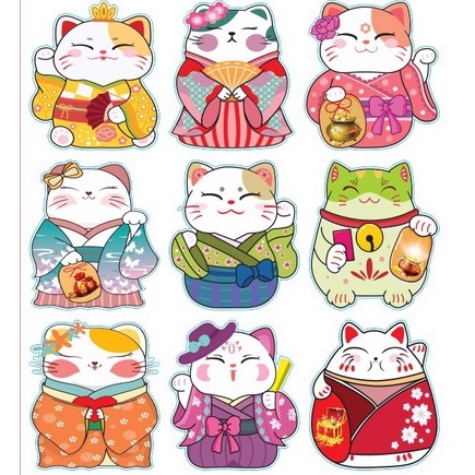 Set 12 Lì Xì Chibi Nhật Bản May Mắn Bao Lì Xì Tết Đẹp Cute Thần Tài Bản To Cao Cấp Độc Lạ ESHOP