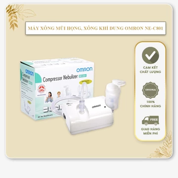 Máy Xông Mũi Họng, Xông Khí Dung OMRON NE C801 Chính Hãng | Thiết kế nhỏ gọn - Hỗ trợ điều trị các bệnh về đường hô hấp
