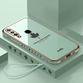 Ốp Điện Thoại Mạ Siêu Mỏng Hình Lá Phong Cho Samsung A10S A10 A20S A21S A20 A30 A12 A31 A50S A30S A32 A52 A72 A51 A71 4G