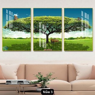 Tranh Treo Tường Dành Cho Người Mệnh Mộc - Phong Cảnh Thiên Nhiên - Tranh Laminate Tráng Gương