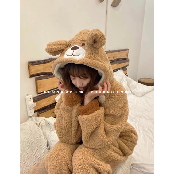 Bộ lông gấu liền thân CUTE