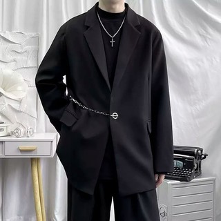 ÁO KHOÁC BlAZER NAM NỮ-ÁO KHOÁC VEST T-A-N THỜI TRANG UNISEX PHONG CÁCH HÀN QUỐC AV020 ĐEN VÀ TRẮNG KEM (kèm phụ kiện)