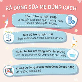 Túi trữ sữa họa tiết Pigeon 120ml/180ml - túi đựng sữa chính hãng