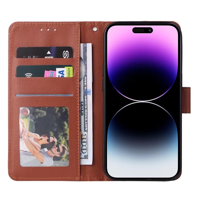 Dành Cho Iphone 11 13 Mini Pro Max Flip Leather Case Business Stand Khe Cắm Thẻ Dây Đeo