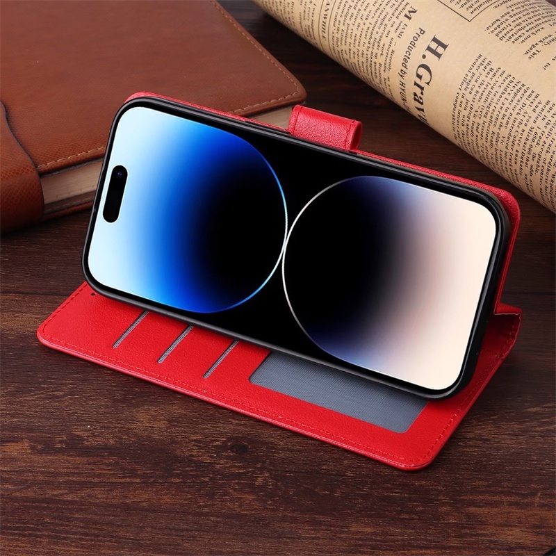 Dành Cho Iphone 11 13 Mini Pro Max Flip Leather Case Business Stand Khe Cắm Thẻ Dây Đeo