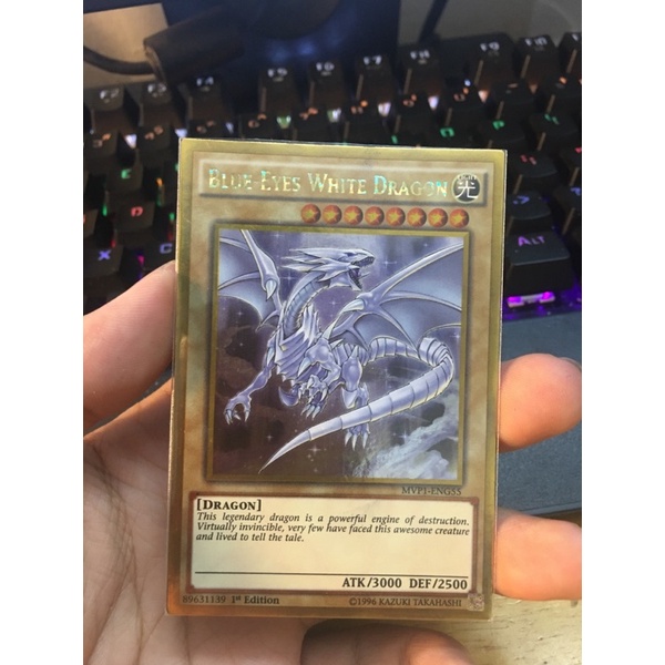 Thẻ bài yugioh Blue Eyes White Dragon Gold Rare Shopee Việt Nam