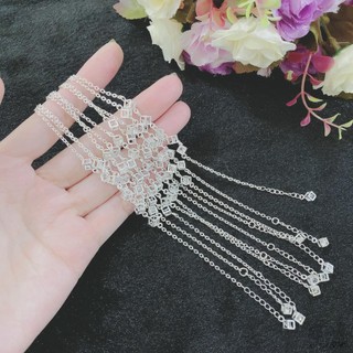 lắc tay hộp vuông , dáng baxic xinh đẹp , bạc 925 sáng - jena sliver