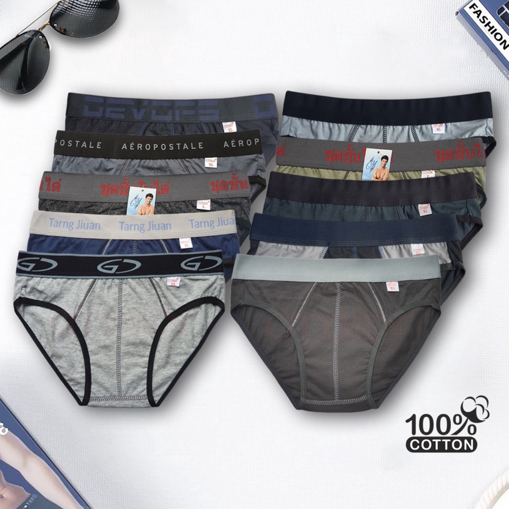 Combo 10 Quần Sịp Nam  Nhiều Lưng Chất Vải Cotton Kháng Khuẩn Thấm Hút Và Co Dãn Tốt.