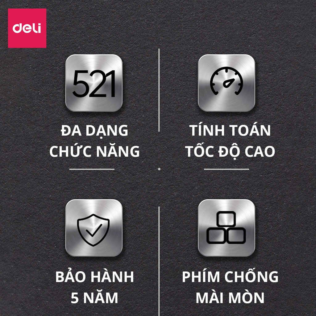 Máy tính khoa học Deli Máy tính học sinh cấp 2 3 chuyên dụng cho thi chuyển cấp và đại học