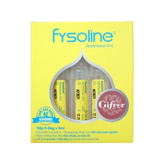 [HD 10.2026] Fysoline vàng - Nước muối sinh lý Kháng khuẩn Pháp - Hỗ trợ nghẹt mũi, viêm mũi, sổ mũi (5 ống)